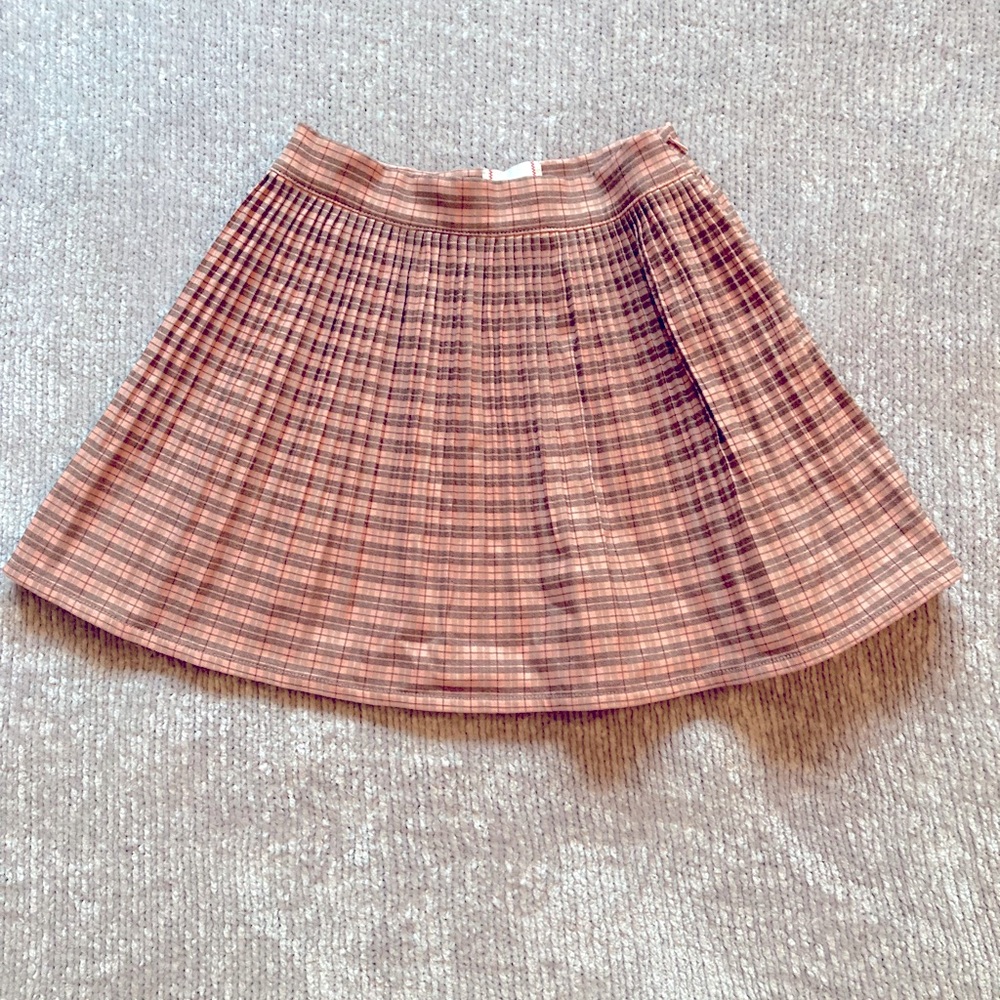 BDG‎ Urban Outfitters Pennie Pleated Mini Skirt Pink Plaid Size XS